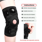 Hinged Knee Brace with Side Stabilizers for Pain Relief & Support