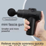 Mini USB Massage Gun Deep Tissue Muscle Massager with 8 Massage Heads