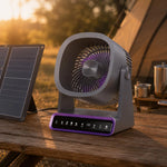 Rechargeable Solar Table Fan with Wireless Charging