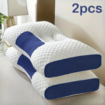 UFIST 2PCS Soft Knitted Massage Neck Pillow Removable Cover Sleeping Comfort Gift Set
