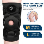 Hinged Knee Brace with Side Stabilizers for Pain Relief & Support
