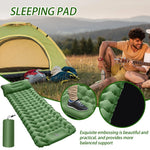 Inflatable Camping Sleeping Pad with Pillow Lightweight Travel Air Mattress