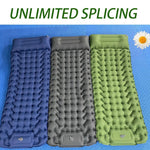 Inflatable Camping Sleeping Pad with Pillow Lightweight Travel Air Mattress