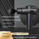 Mini USB Massage Gun Deep Tissue Muscle Massager with 8 Massage Heads