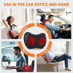 Electric Shiatsu Neck Massager with Heat for Back, Waist & Shoulders