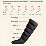 2PCS Air Compression Leg Massager Boots with 6 Airbags