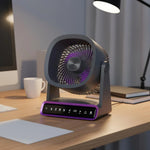 Rechargeable Solar Table Fan with Wireless Charging