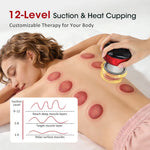 Smart Electric Vacuum Cupping Massager with Heat, LCD & USB Rechargeable Device