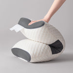 UFIST 2PCS Soft Knitted Massage Neck Pillow Removable Cover Sleeping Comfort Gift Set