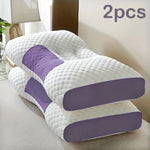 UFIST 2PCS Soft Knitted Massage Neck Pillow Removable Cover Sleeping Comfort Gift Set