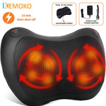 Electric Shiatsu Neck Massager with Heat for Back, Waist & Shoulders