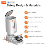WiFi Automatic Cat Feeder for 2 Cats, 4L Smart APP Food Dispenser with Bowls