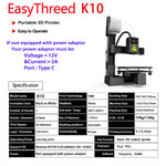 EasyThreed Mini 3D Printer for Beginners – PLA & TPU 1.75mm Filament Compatible