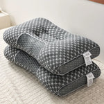 UFIST 2PCS Soft Knitted Massage Neck Pillow Removable Cover Sleeping Comfort Gift Set