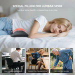 3-in-1 Heated Lumbar Support Pillow with Vibration Massage Cushion