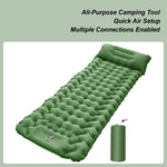Inflatable Camping Sleeping Pad with Pillow Lightweight Travel Air Mattress