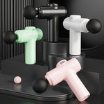 Mini USB Massage Gun Deep Tissue Muscle Massager with 8 Massage Heads