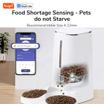 WiFi Automatic Cat Feeder for 2 Cats, 4L Smart APP Food Dispenser with Bowls