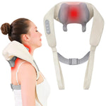 Cordless Shiatsu Neck Massager with Heat, 4D Deep Tissue Shoulder Massage Device