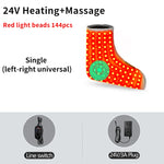 Heated Foot Wrap Massager with Red Light & Timer