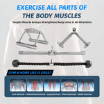 Cable Machine Attachments Set with Tricep Rope & Handles