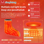Heated Foot Wrap Massager with Red Light & Timer